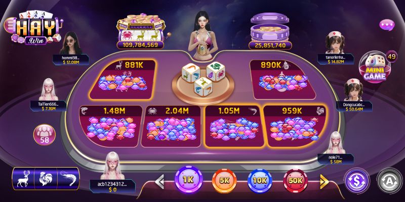 Bầu cua Haywin với giao diện hiện đại, thu hút 